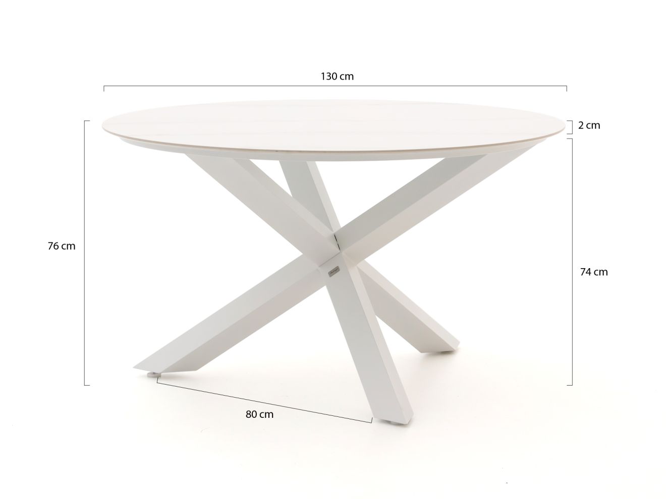 Bellagio Dranera/Lodola ø 130 cm Gartenmöbel-Set 5-teilig stapelbar Weiß 130cm Rabatt: 20 %