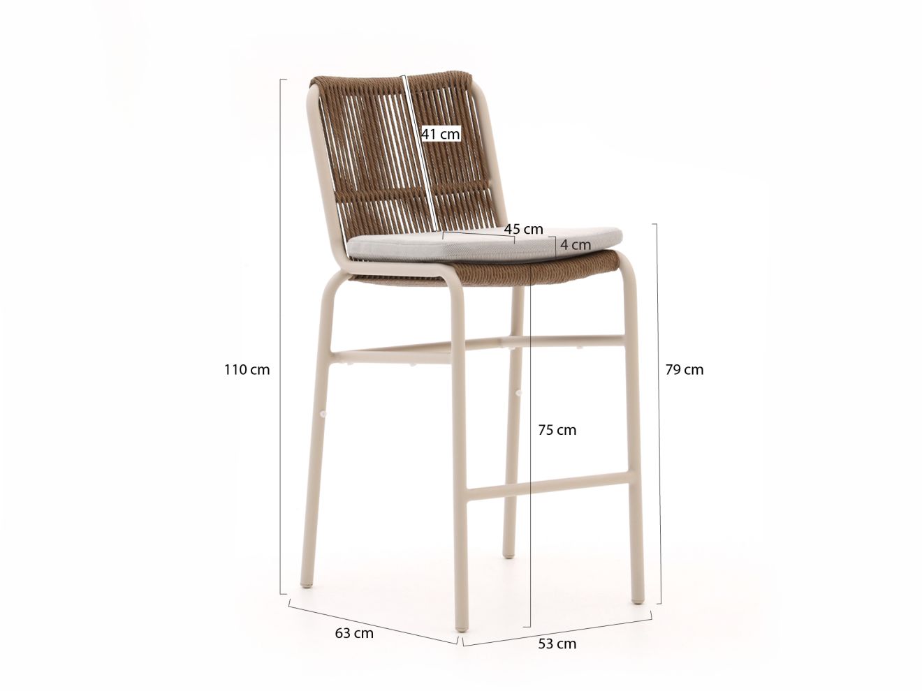 Bellagio Caronia/Trecenta 150 cm Gartenbar-Set 5-teilig stapelbar günstig online kaufen
