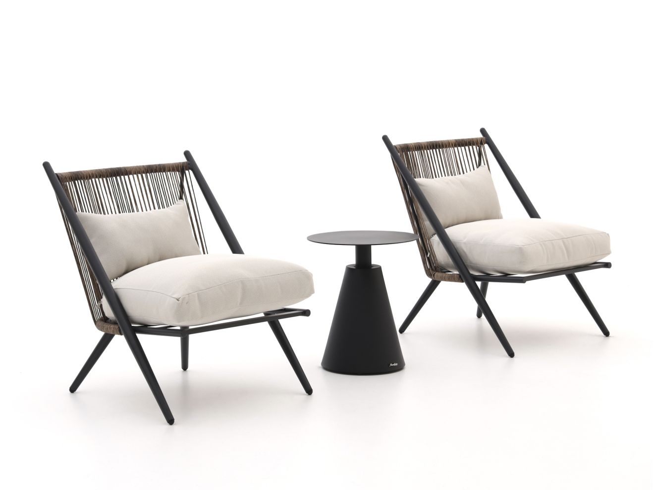 Intenso Brittoli/Tusa ø 42 cm lounge Balkon-Set 3-delig günstig online kaufen