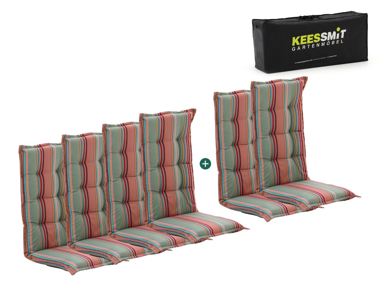 Madison 6er Hochleher Auflagen Set Grau  Rabatt: 36 %