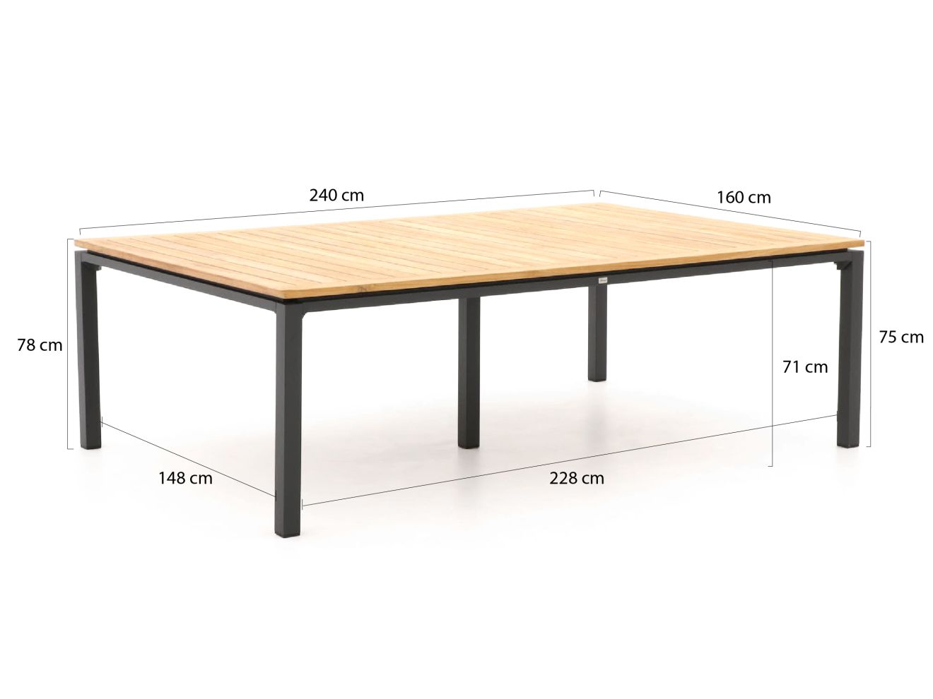 Bellagio Linosa Gartentisch 240x160x75 cm günstig online kaufen