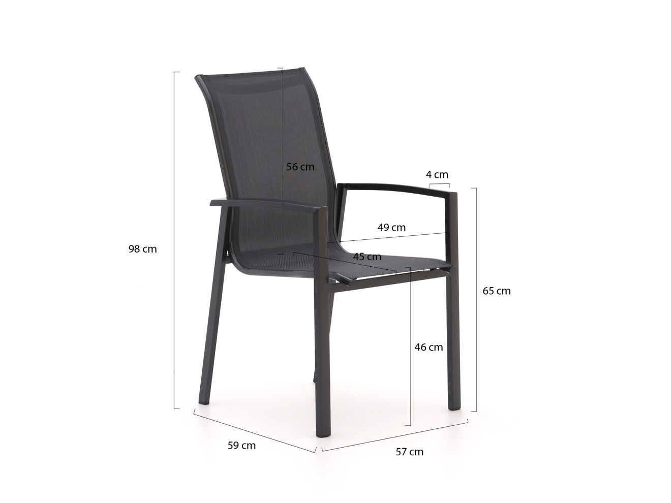 R&S design Centallo/Fidenza ø 149 cm Gartenmöbel-Set 6-Teilig Stapelbar günstig online kaufen