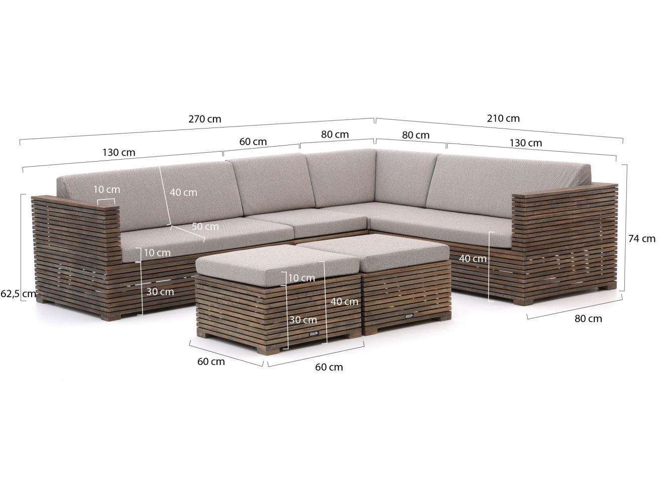 ROUGH-C EckLounge-Set 6-teilig Rabatt: 2...