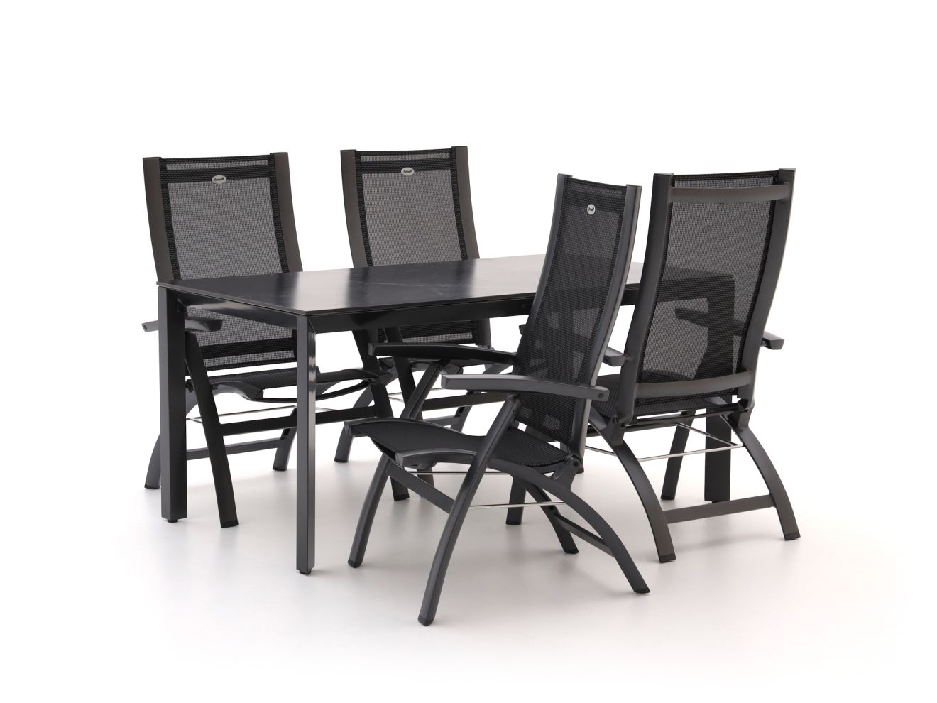 Hartman Primo/Sestino 160 cm Gartenmöbel-Set 5-Teilig verstelbaar Grau  Rabatt: 32 %