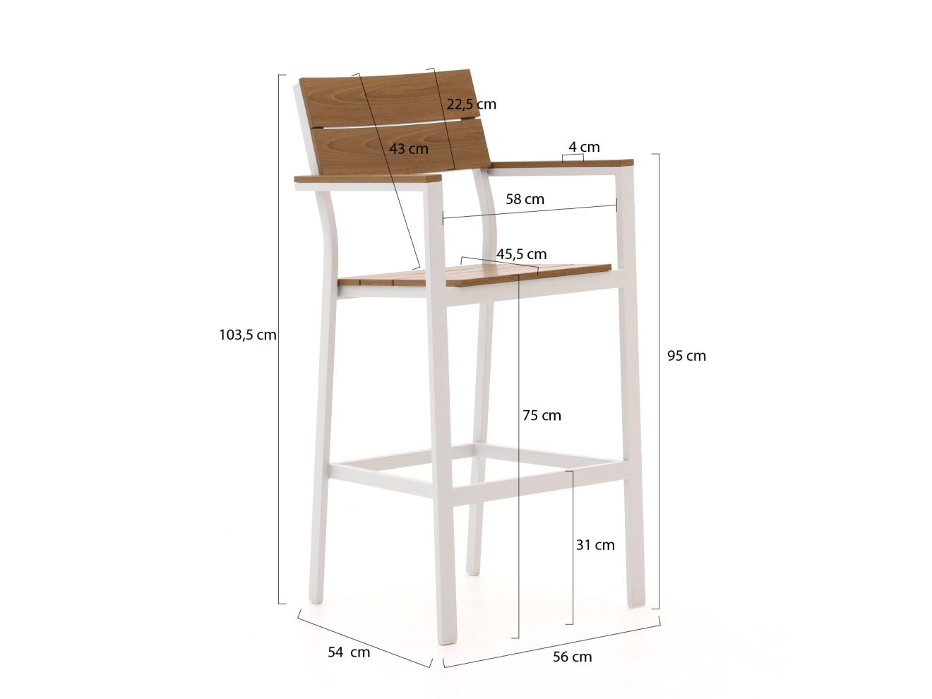 Bellagio Fidenza 220 cm Gartenbar-Set 7-Teilig günstig online kaufen