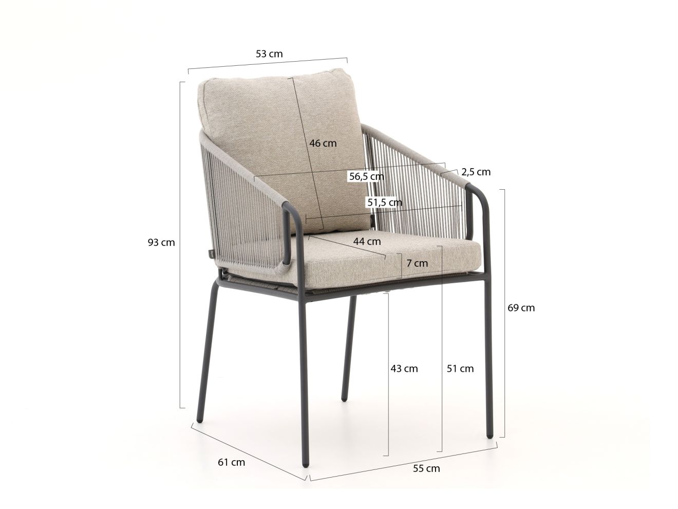 SUNS Revello/Grado ø 170 cm Gartenmöbel-Set 7-teilig günstig online kaufen