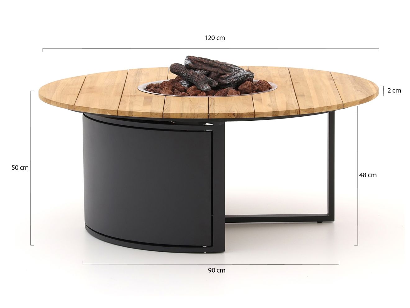 Cosiloft lounge Feuertisch ø120 cm (h: 48 cm) günstig online kaufen