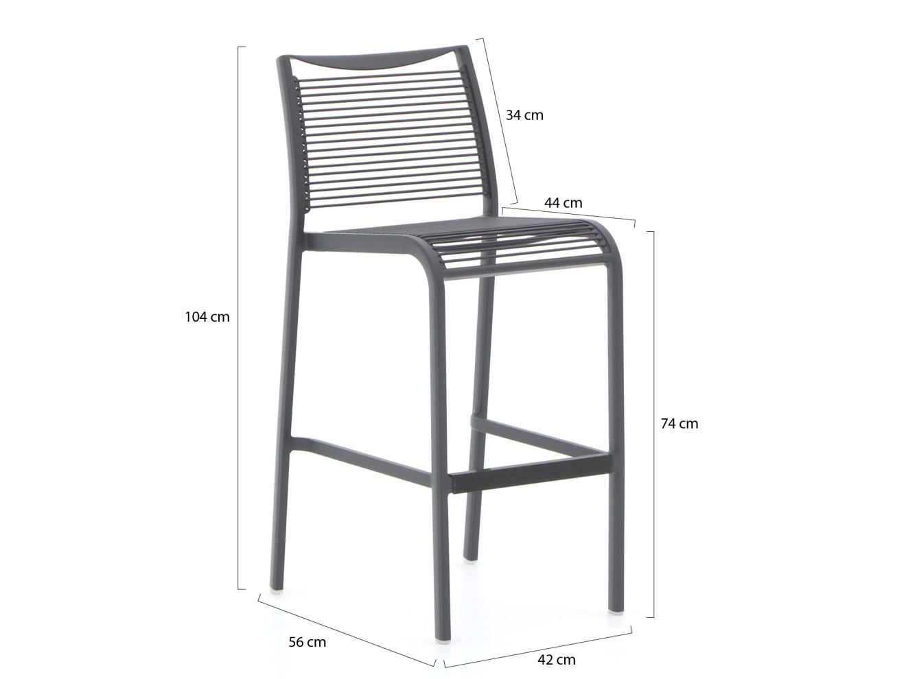 Apple Bee Hawaii/ROUGH-X 135 cm Gartenbar-Set 5-teilig Grau  Rabatt: 22 %