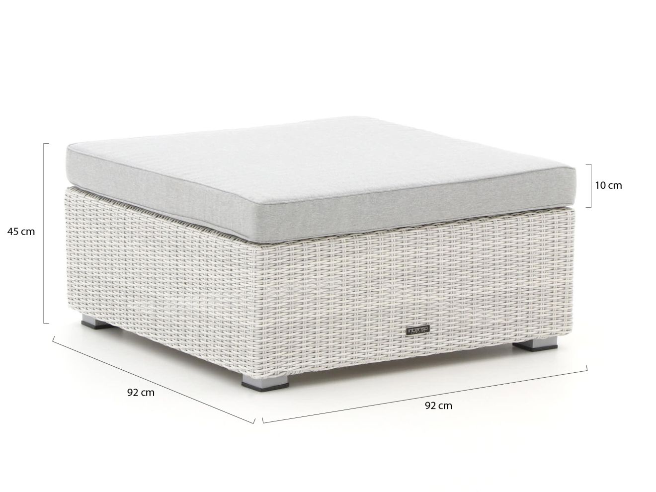 Intenso Carpino Fußbank 92x92 cm Weiß 92x92cm Rabatt: 18 %