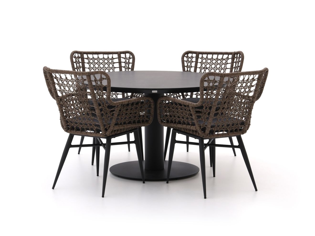 Intenso Busso/La Fonte ø 120 cm Gartenmöbel-Set 5-teilig günstig online kaufen