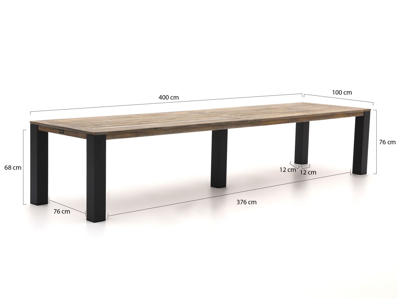 ROUGH-X Gartentisch 400x100x76 cm günstig online kaufen