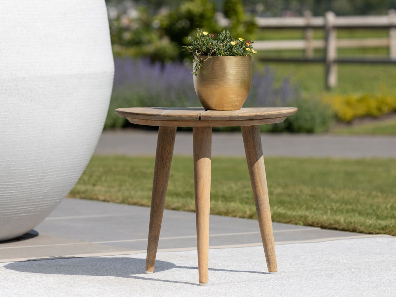 ROUGH-K Beistelltisch Outdoor ø 50x45 cm Braun 50cm Rabatt: 20 %