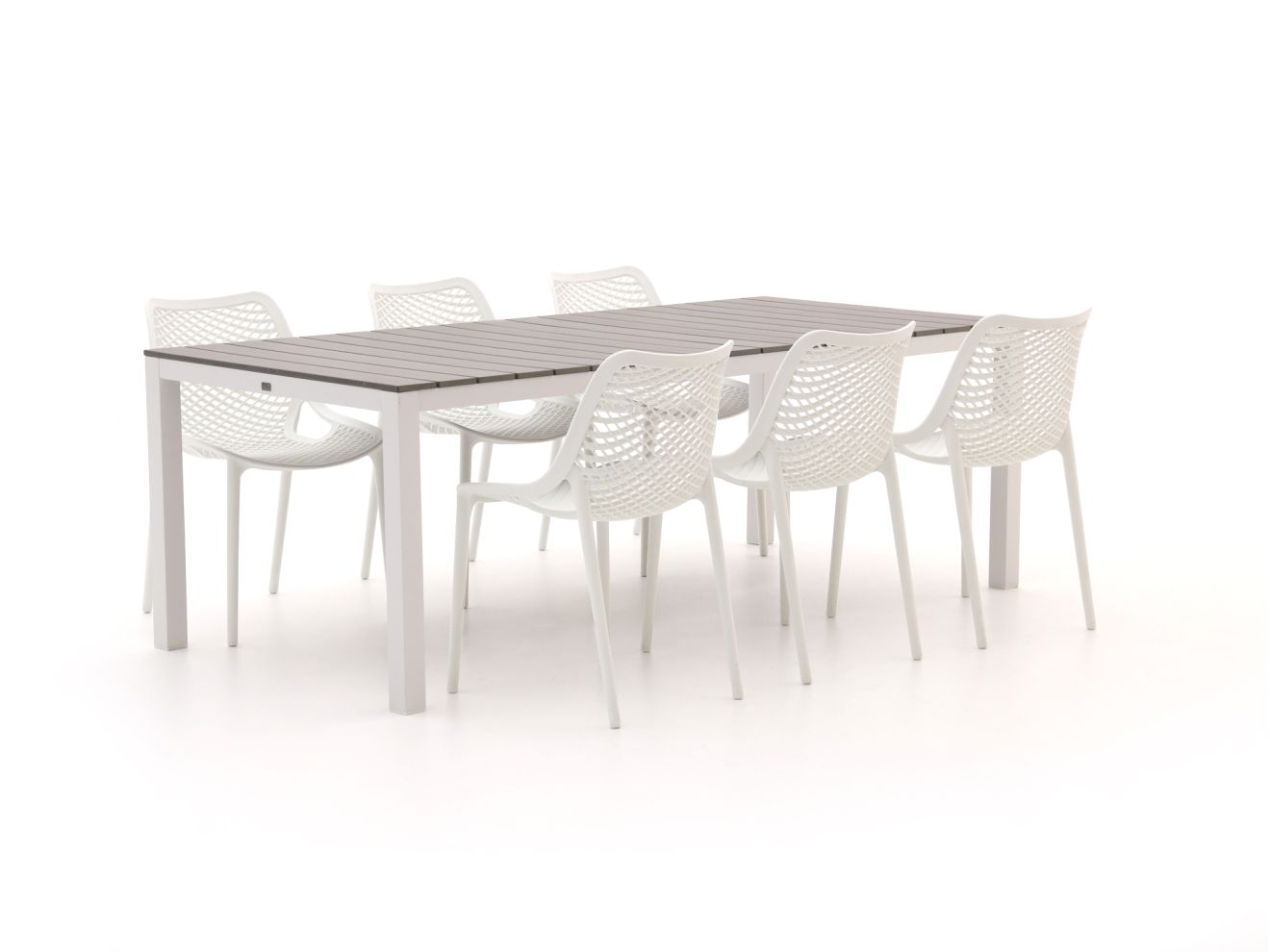 Forza Ripi/Fidenza 220 cm Gartenmöbel-Set 7-teilig stapelbar günstig online kaufen