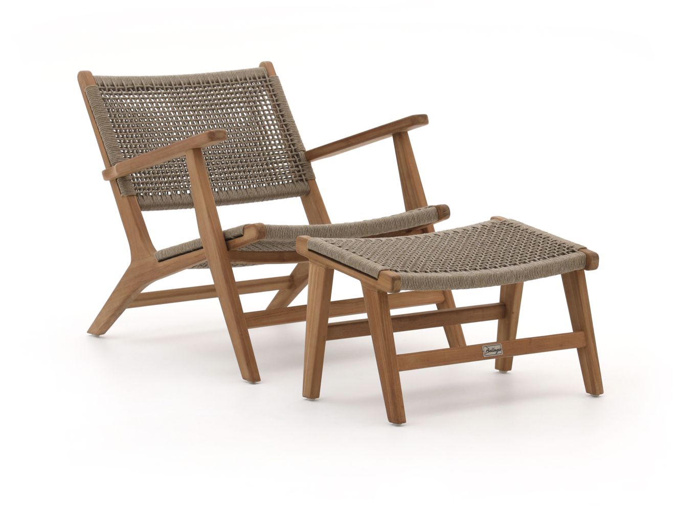 Bellagio Elcito Gartensessel mit Hocker Grau  Rabatt: 20 %