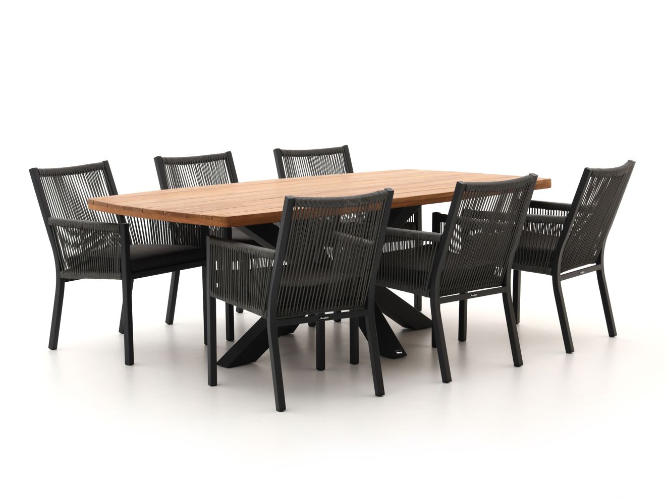 Manifesto Rivola/Induno Dänisch oval 220 cm Gartenmöbel-Set 7-teilig günstig online kaufen