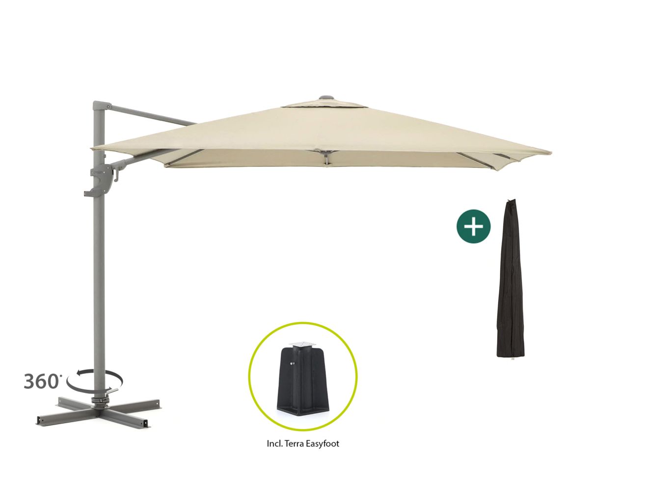 Shadowline Francisco Ampelschirm 300x300 cm günstig online kaufen