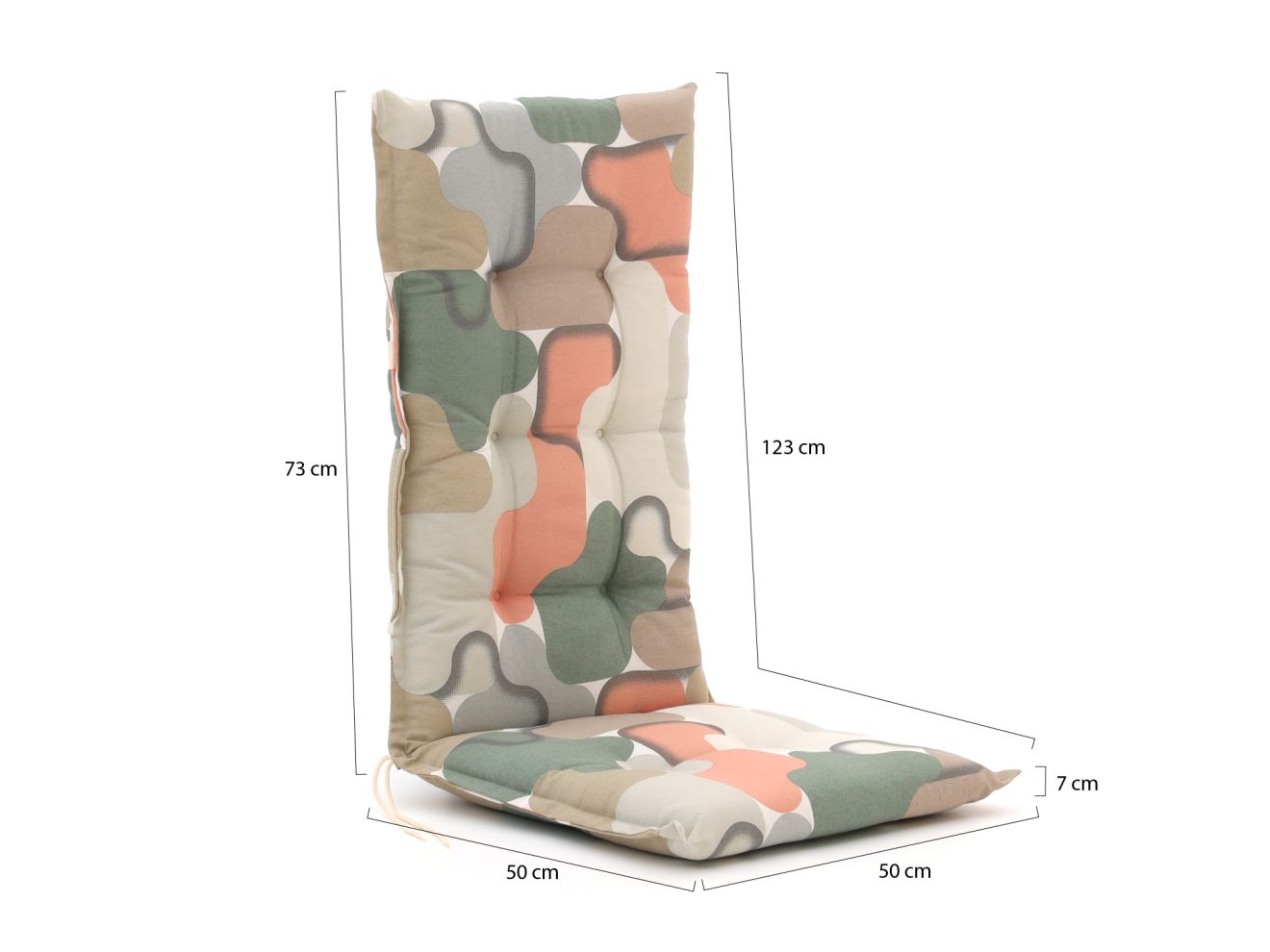 Madison Auflage Hochlehner dick 123x50cm Grau 123x50cm Madison Auflage Hochlehner dick 123x50cm Grau 123x50cm