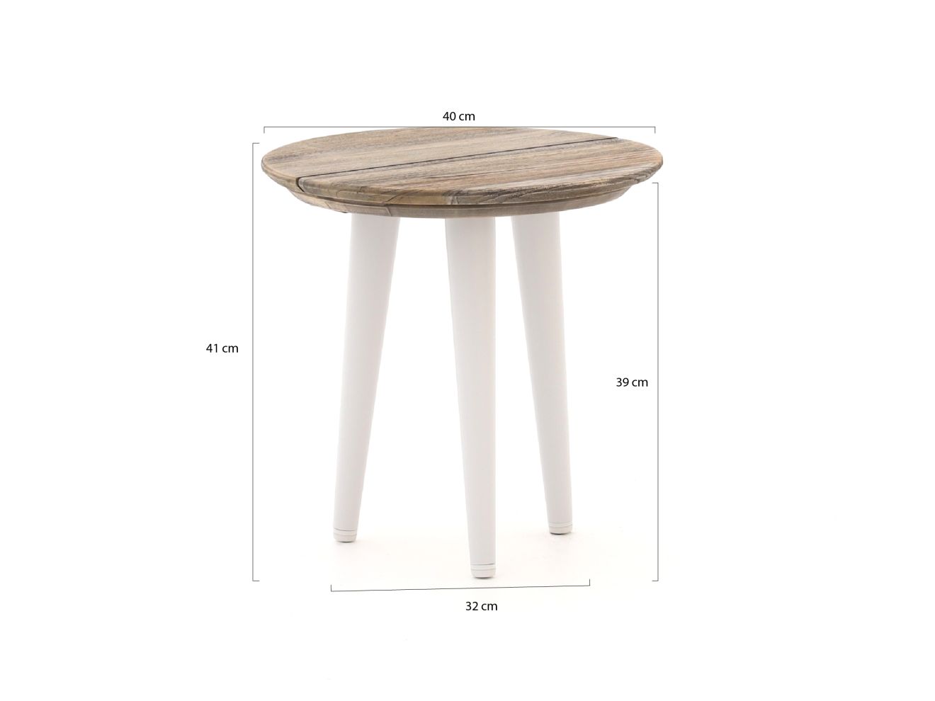 ROUGH-K Beistelltisch ø 40 cm Weiß 40cm Rabatt: 20 %