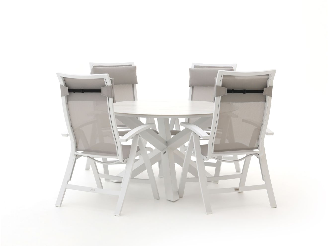 Bellagio Lugo/Lodola ø 130 cm Gartenmöbel-Set 5-teilig verstellbar günstig online kaufen