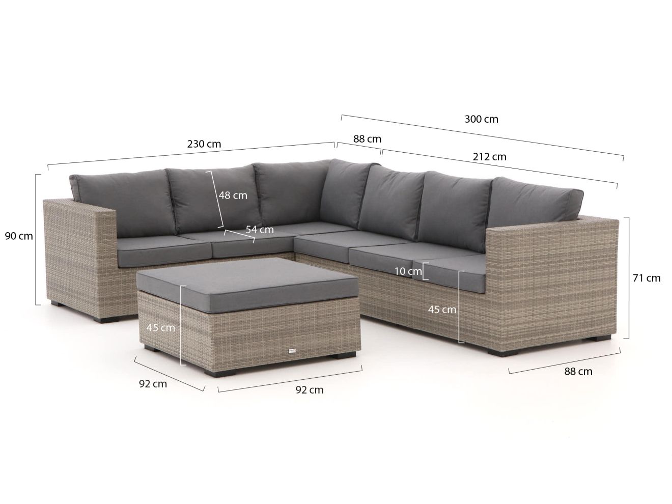 Forza Giotto Ecklounge-Set 3-teilig link...