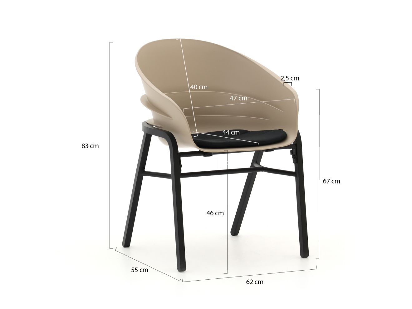 Hartman Tubb Gartenmöbel-Set 70 cm 3-teilig verstellbar günstig online kaufen