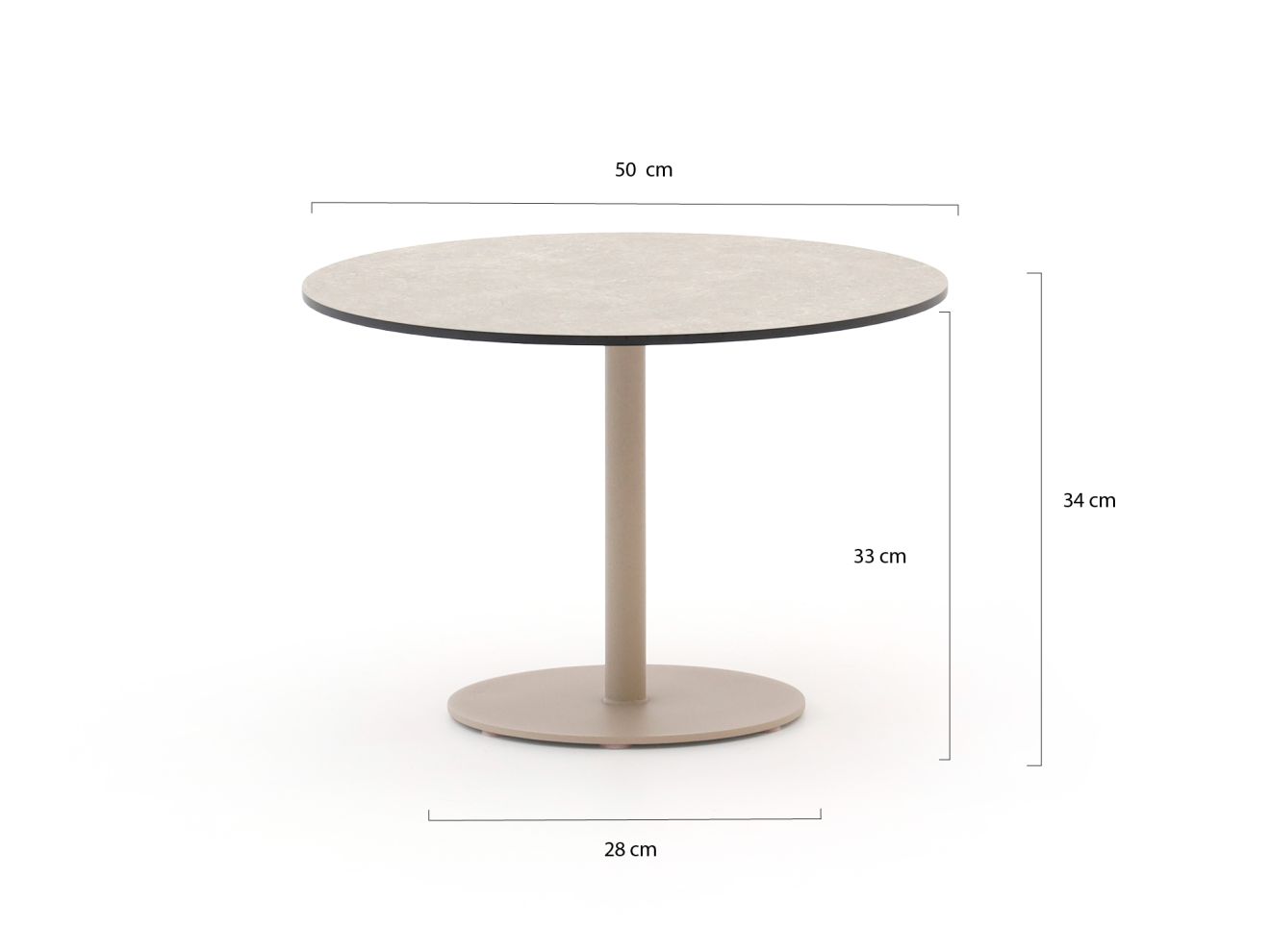 Tierra Outdoor Solea Loungetisch ø 50 cm (h: 41 cm) günstig online kaufen