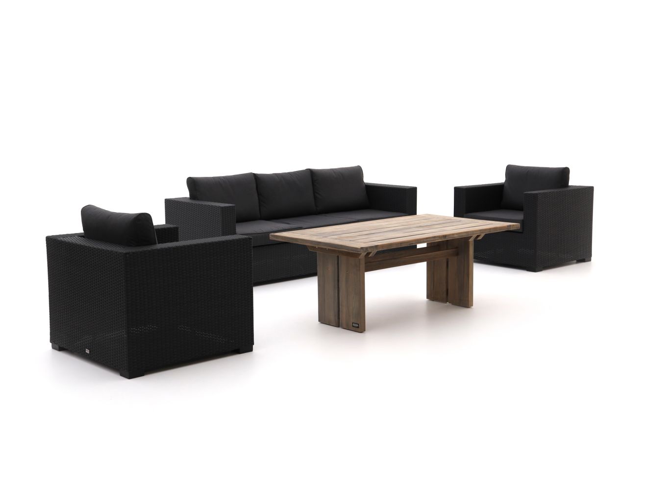 Forza Giotto/ROUGH-L 160 cm Esstisch Lounge-Set 4-teilig günstig online kaufen