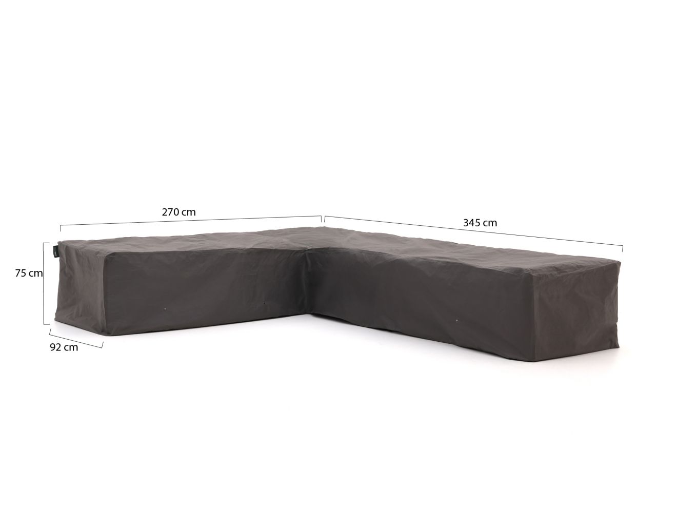Kees Smit Gartenmöbelabdeckung Ecklounge-Set 270x92/345x92x75cm günstig online kaufen