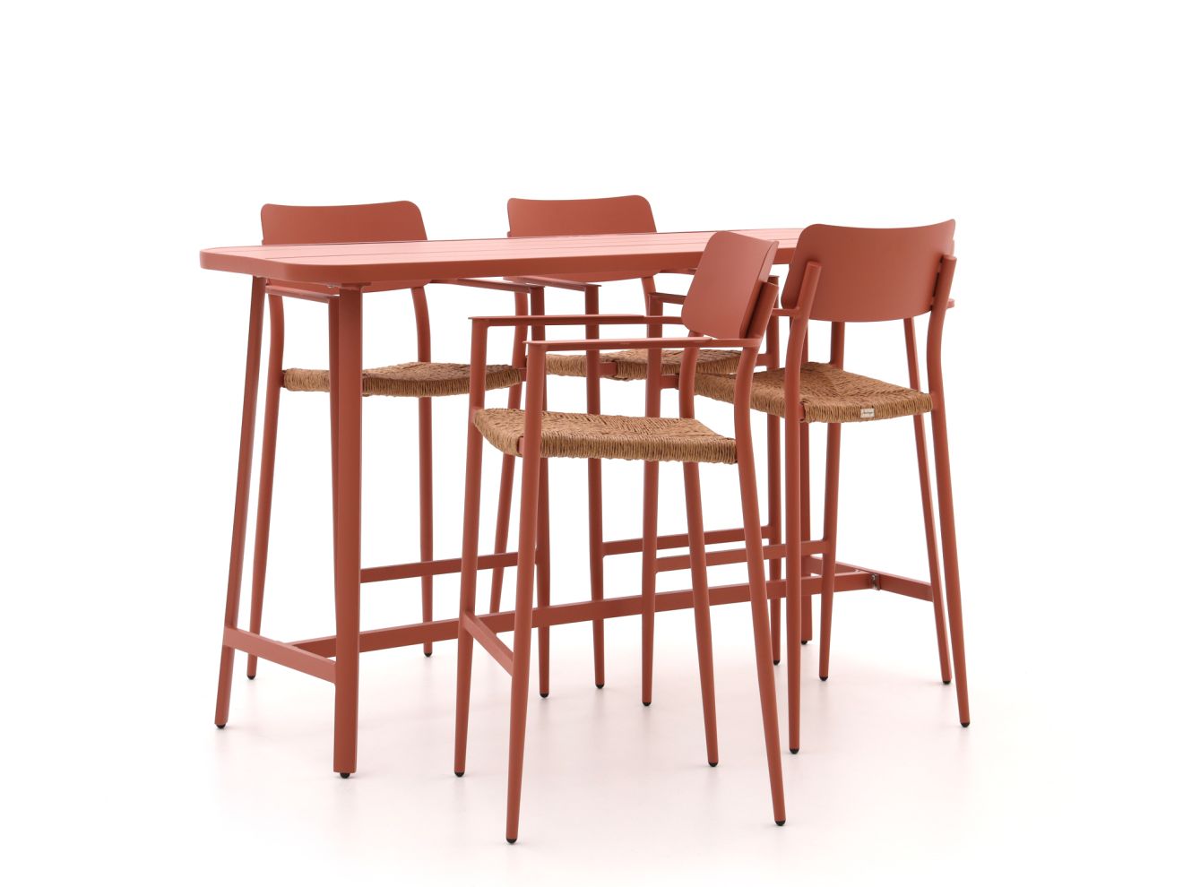 Bellagio Cino 175 cm Gartenbar-Set 5-Teilig Stapelbar Rot  Rabatt: 19 %