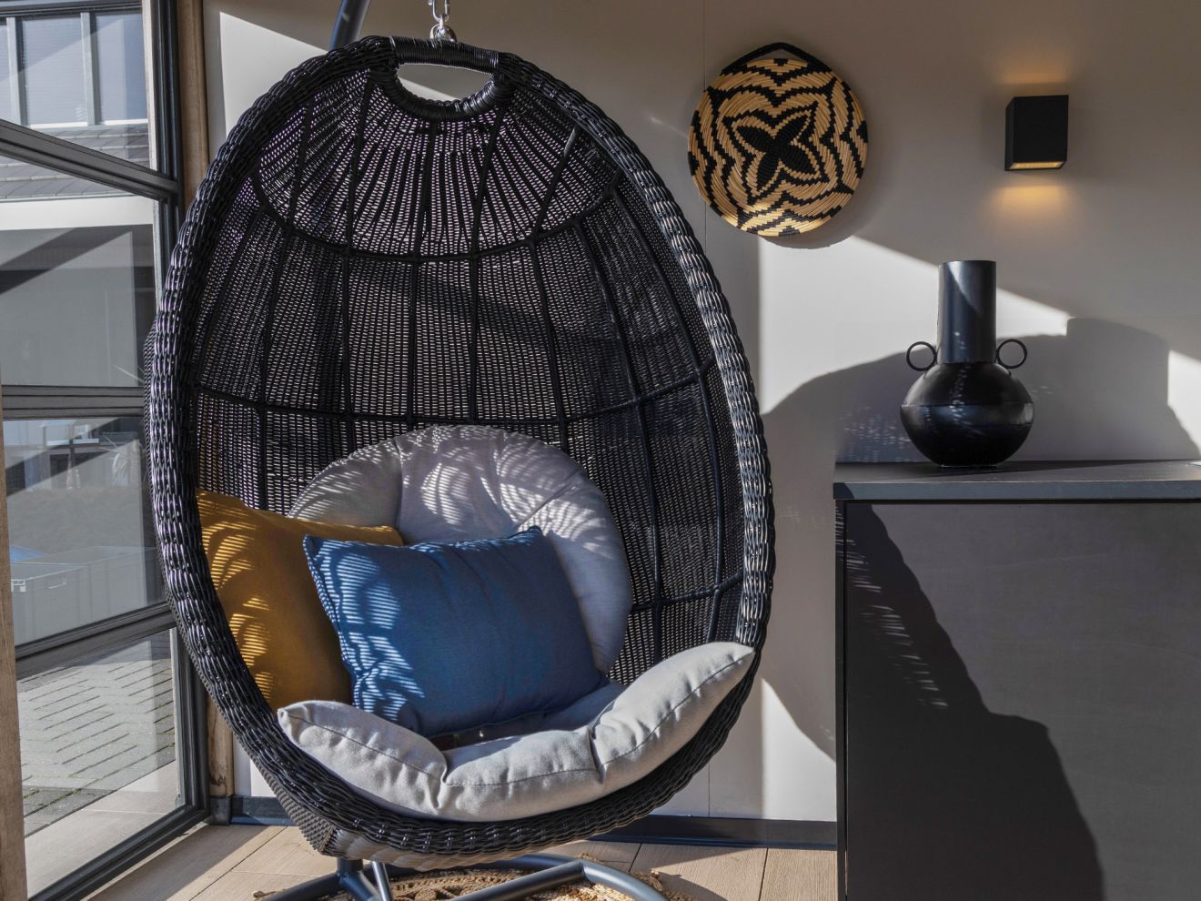 Manifesto Lucana Hängesessel (nur Korb) Schwarz  Rabatt: 20 %