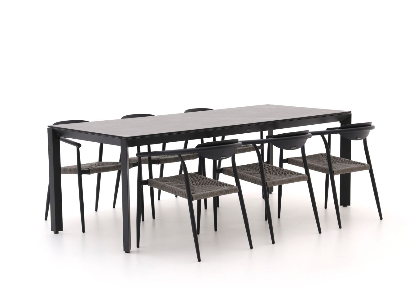 Manifesto Cavone/Sestino 220 cm Gartenmöbel-Set 7-teilig stapelbar günstig online kaufen