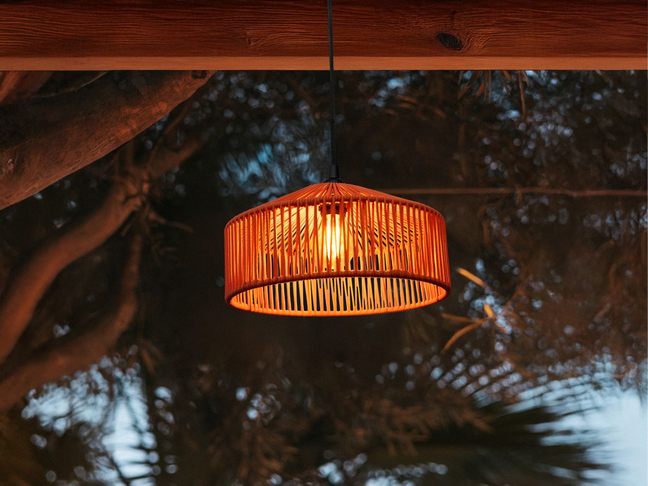 New Garden Calabardina Hängeleuchte ø 30 cm (h: 15 cm) Orange 30cm