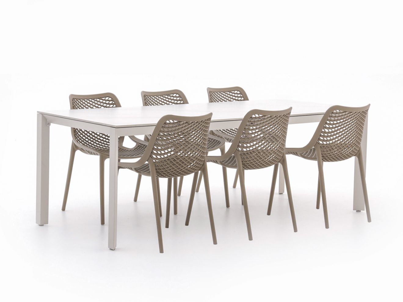 Forza Ripi/Sestino 220 cm Gartenmöbel-Set 7-teilig stapelbar günstig online kaufen