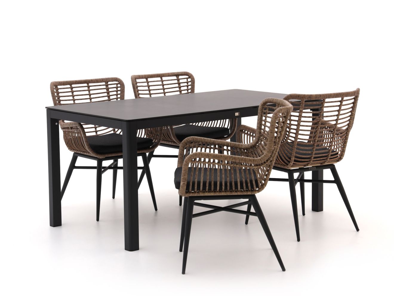 Intenso Asti/La Fonte 160 cm Gartenmöbel-Set 5-teilig Grau  Rabatt: 28 %