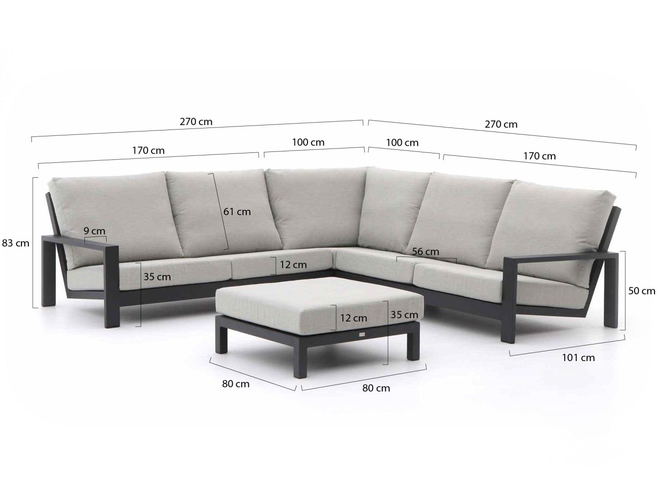 Bellagio Vezzano Ecklounge-Set 4-teilig ...