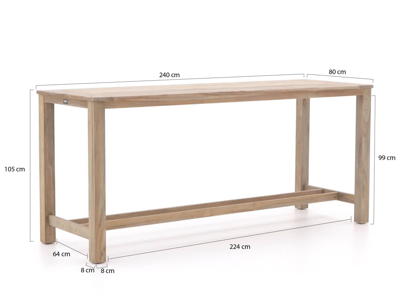 Intenso Sergio/ROUGH-X 240 cm Gartenbar-...