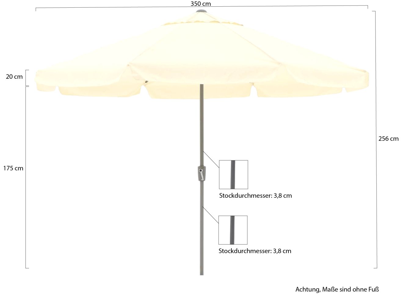 Shadowline Aruba Sonnenschirm ø 350 cm günstig online kaufen
