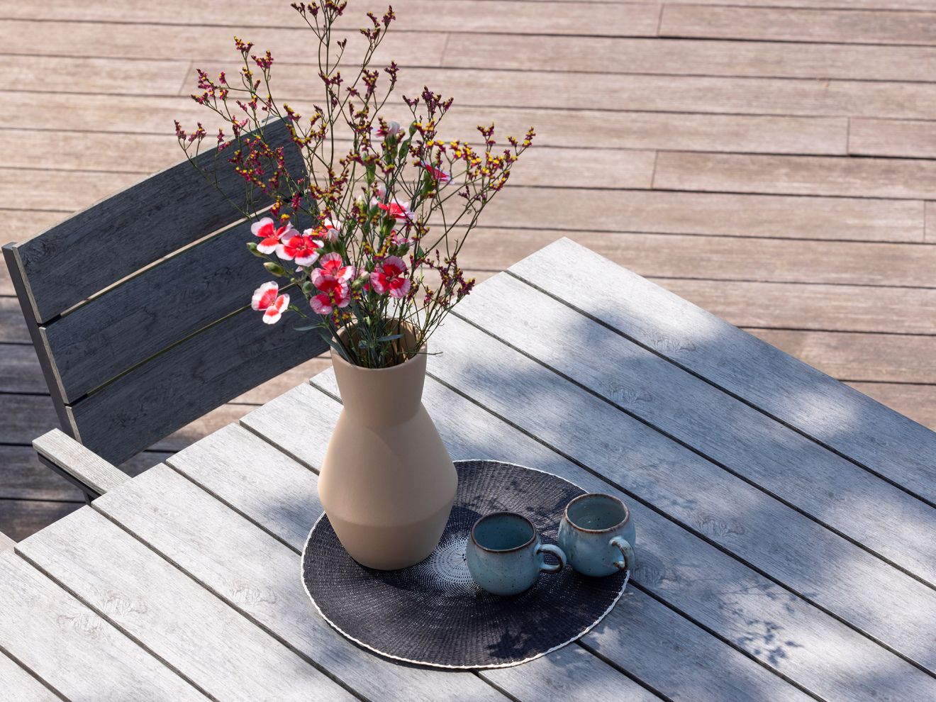 Bellagio Fidenza 160 cm Gartenmöbel-Set 5-Teilig Stapelbar Schwarz  Rabatt: 22 %