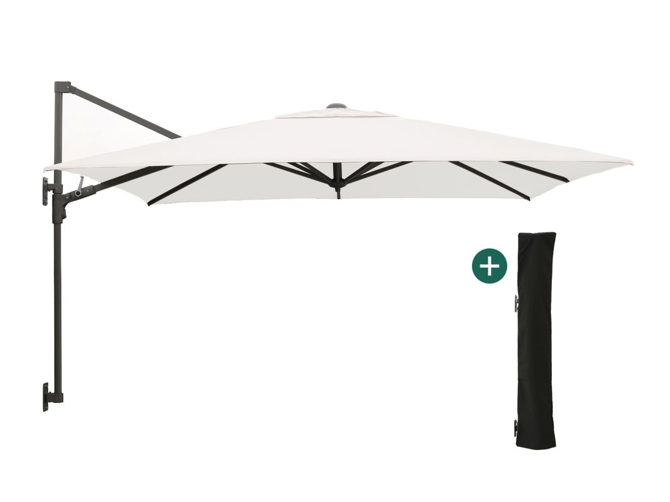 Shadowline Wandsonnenschirm 250x250 cm G... Shadowline Wandsonnenschirm 250x250 cm G...