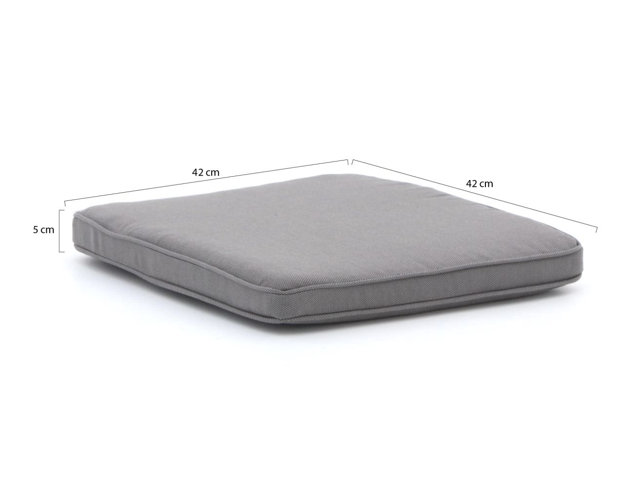 Madison Wicker Sitzkissen 42x42 cm Grau 42x42cm