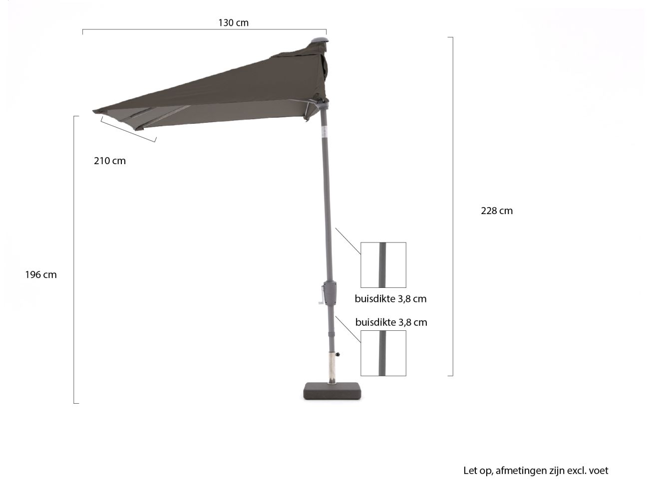 Shadowline Sonnenschirme Balkon 210x130 cm günstig online kaufen