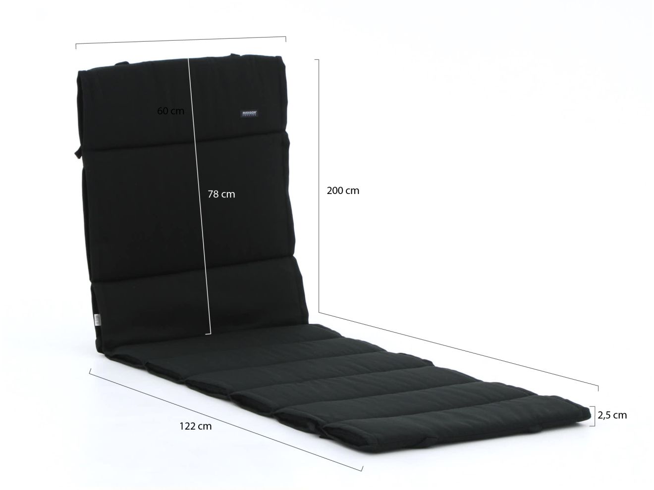 Madison Gartenliege Auflage dünn 200x65...