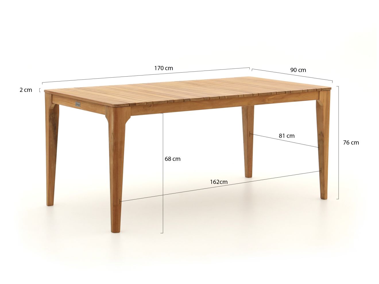 Bellagio Bruca Gartentisch 170x90x76 cm günstig online kaufen