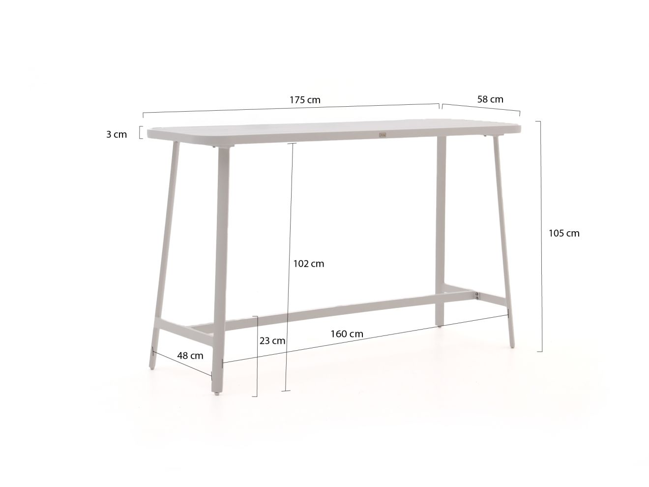 Bellagio Cino Bartisch Outdoor 175x58x105 cm günstig online kaufen