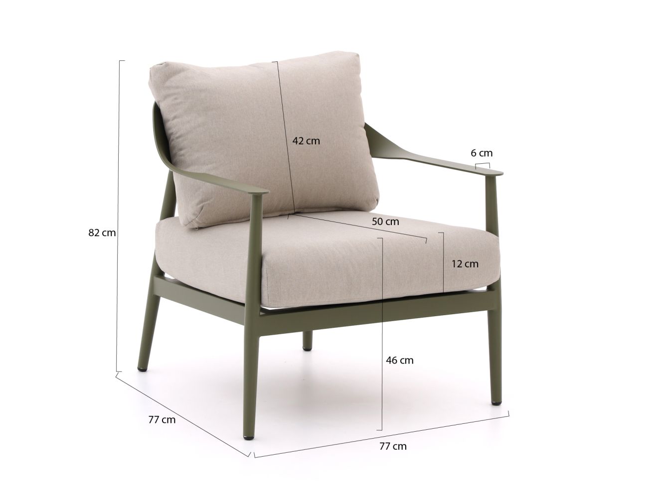 Bellagio Valli Gartensessel Grün  Rabat...