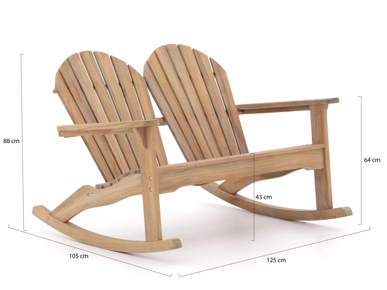 ROUGH-S Adirondack Schaukelbank 110 cm günstig online kaufen