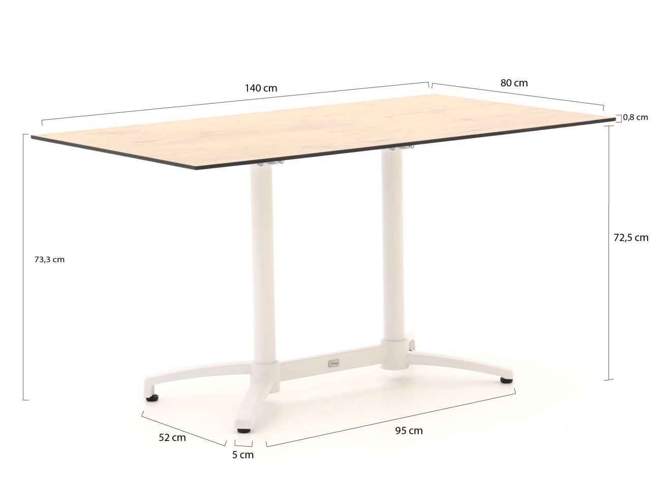 Forza Ripi/Canzo 140 cm Gartenmöbel-Set...