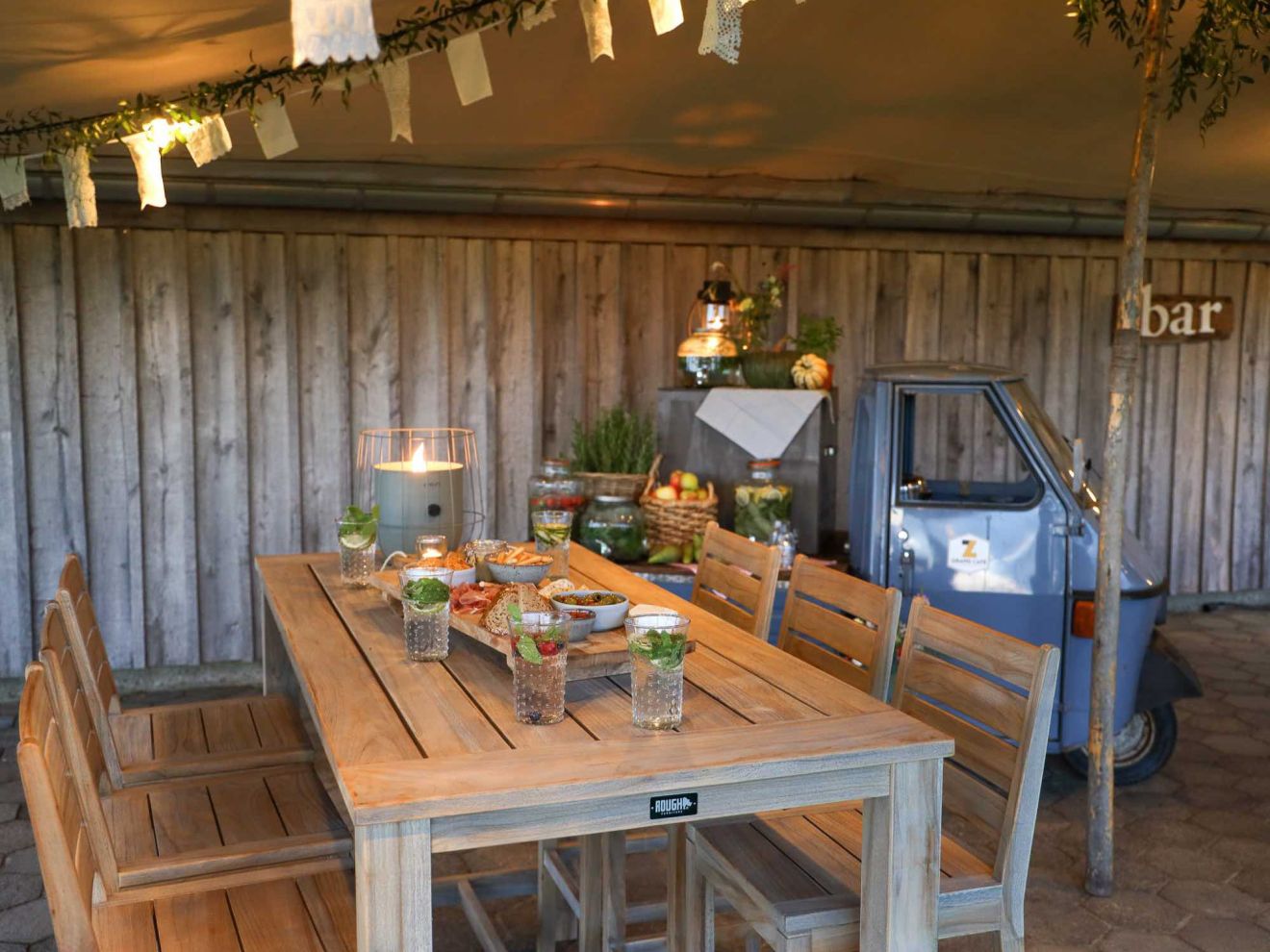 ROUGH-X Bartisch Outdoor 180x80x105 cm R...