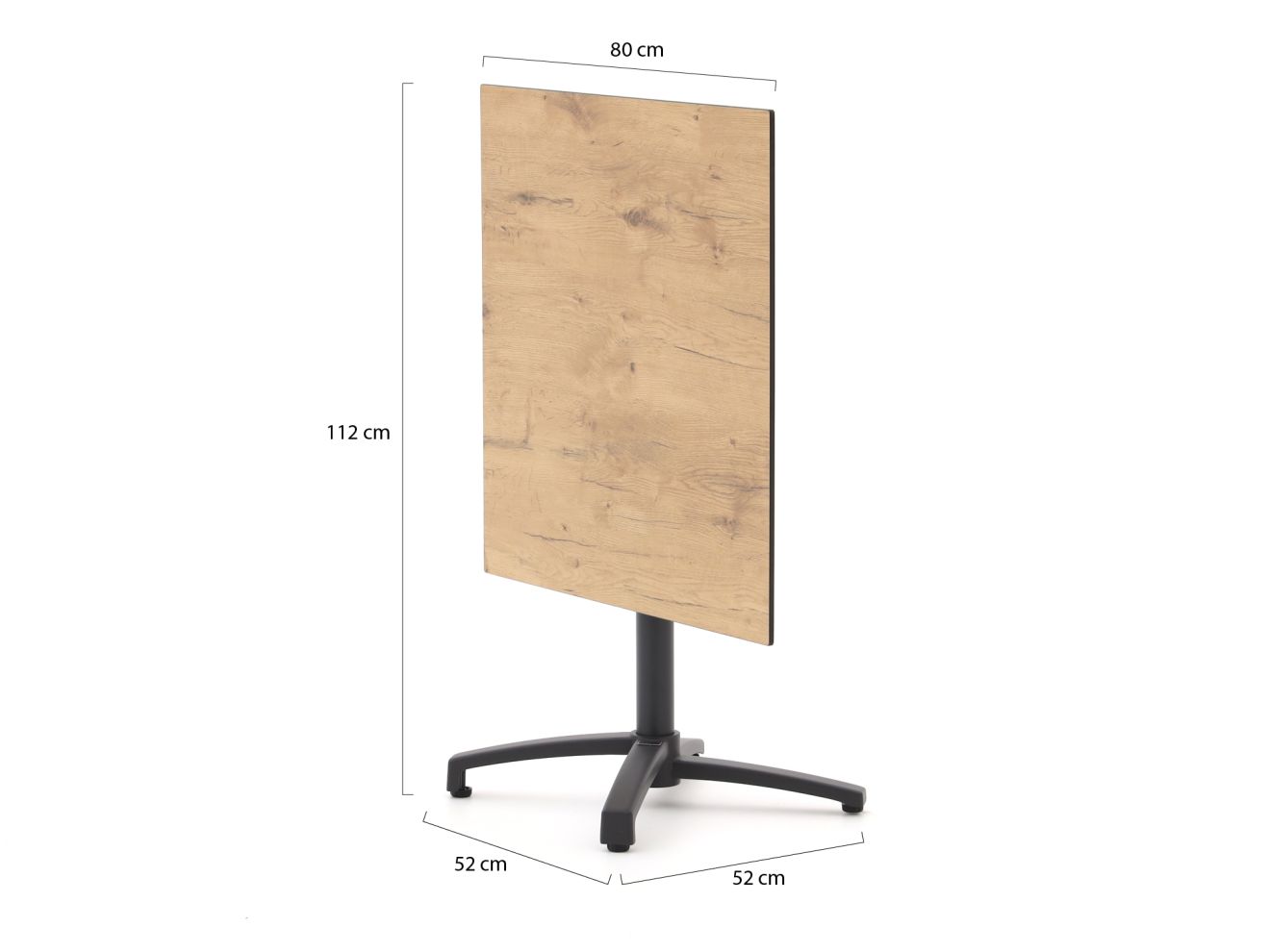 Forza Sile/Canzo 80 cm Gartenmöbel-Set 5-teilig stapelbar klappbar Schwarz  Rabatt: 19 %