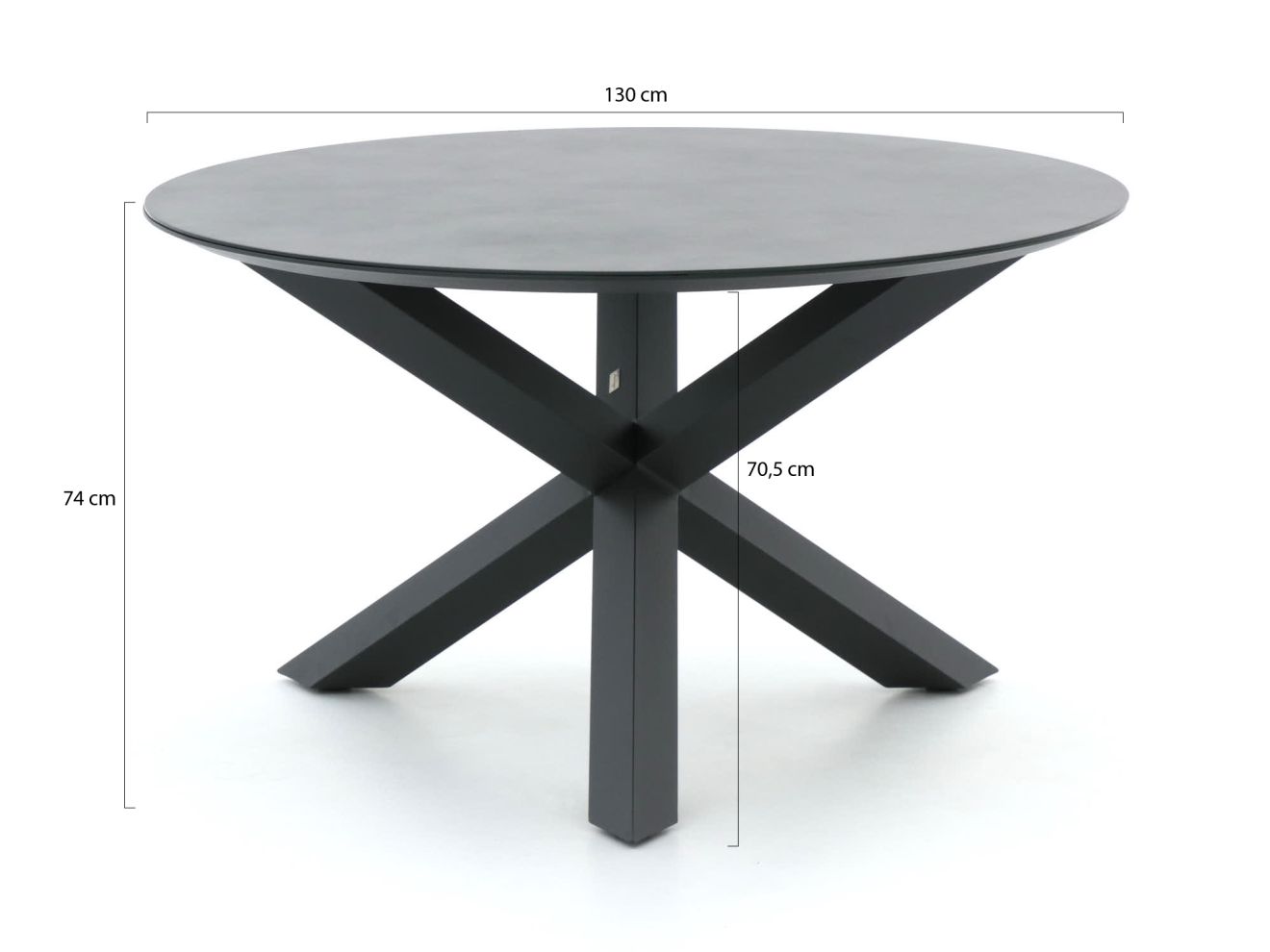 Hartman Troy/Ferrone ø 130 cm Gartenmöbel-Set 5-teilig verstellbar Grau 130cm Rabatt: 17 %